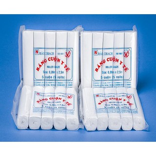Băng cuộn y tế Bảo Thạch  đủ các cỡ (5 cuộn/bịch)