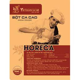Bột Cacao nguyên chất Horeca, có đường dùng để pha chế - Túi 500g - Vinacacao