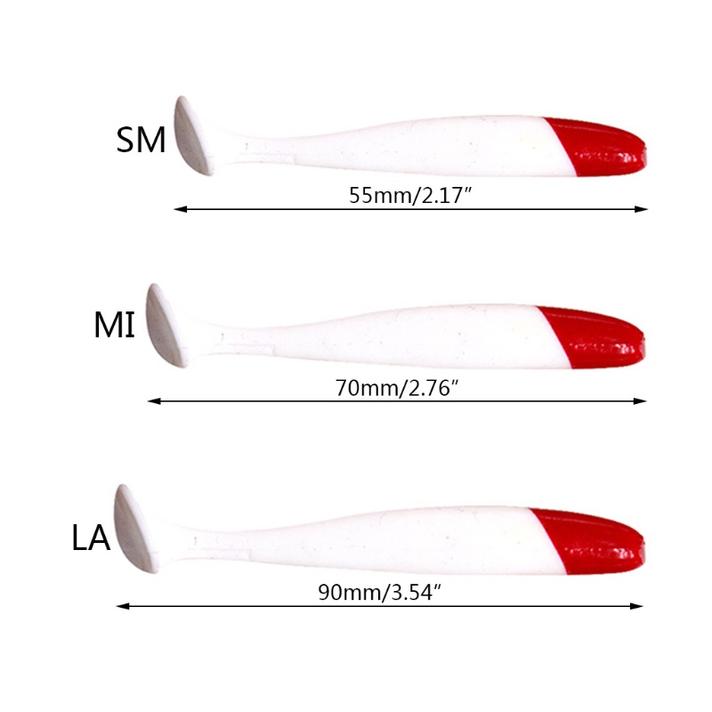 Bộ 10 Mồi Giả Câu Cá Mềm 5.5cm 7cm 9cm