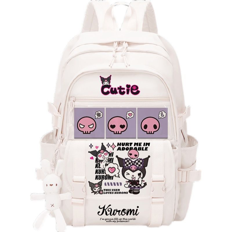 Ba Lô Đi Học Cỡ Lớn Thoáng Khí Chống Thấm Nước In Họa Tiết Ellen Sanrio Kuromi Thời Trang Cho Bé