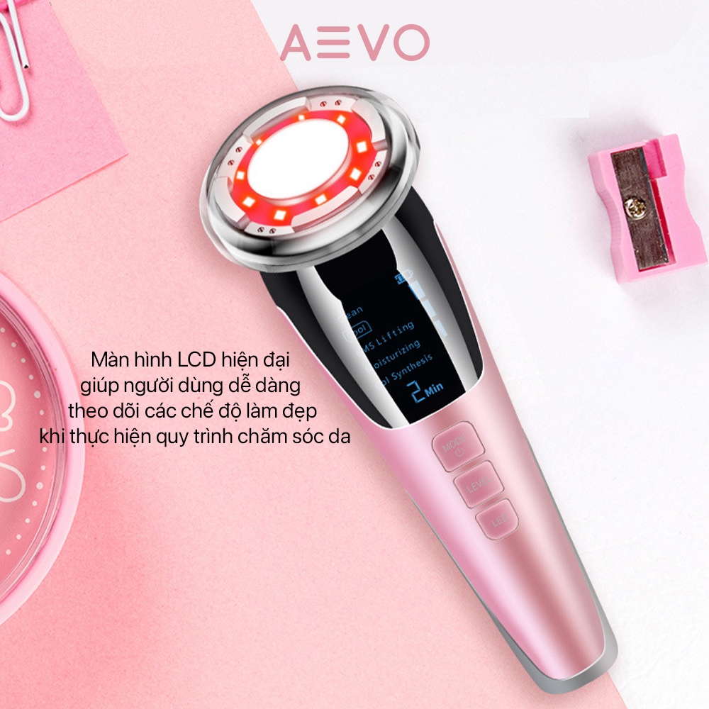 Máy chăm sóc da AEVO Hot & Cool 7 in 1 giúp chống lão hóa, mụn đầu đen, se khít lỗ chân lông, nâng cơ khoá ẩm