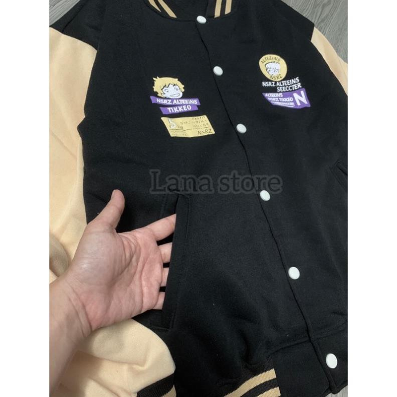 Áo Bomber Nỉ Tikkeo Chất Nỉ Mịn Đẹp Form rộng Unisex Nam Nữ Couple siêu phẩm của năm