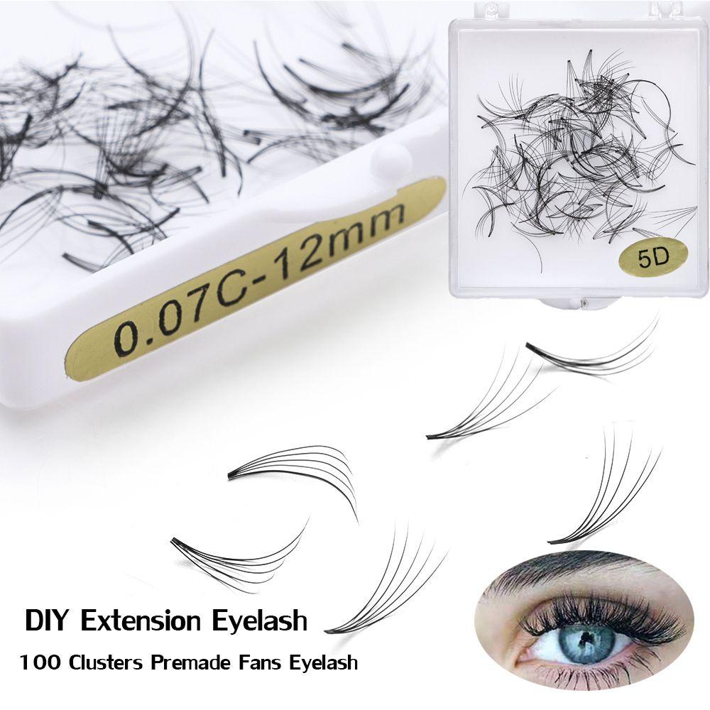 Set 100 Cụm Lông Mi Giả Cong Dài Tự Nhiên 0.07 C