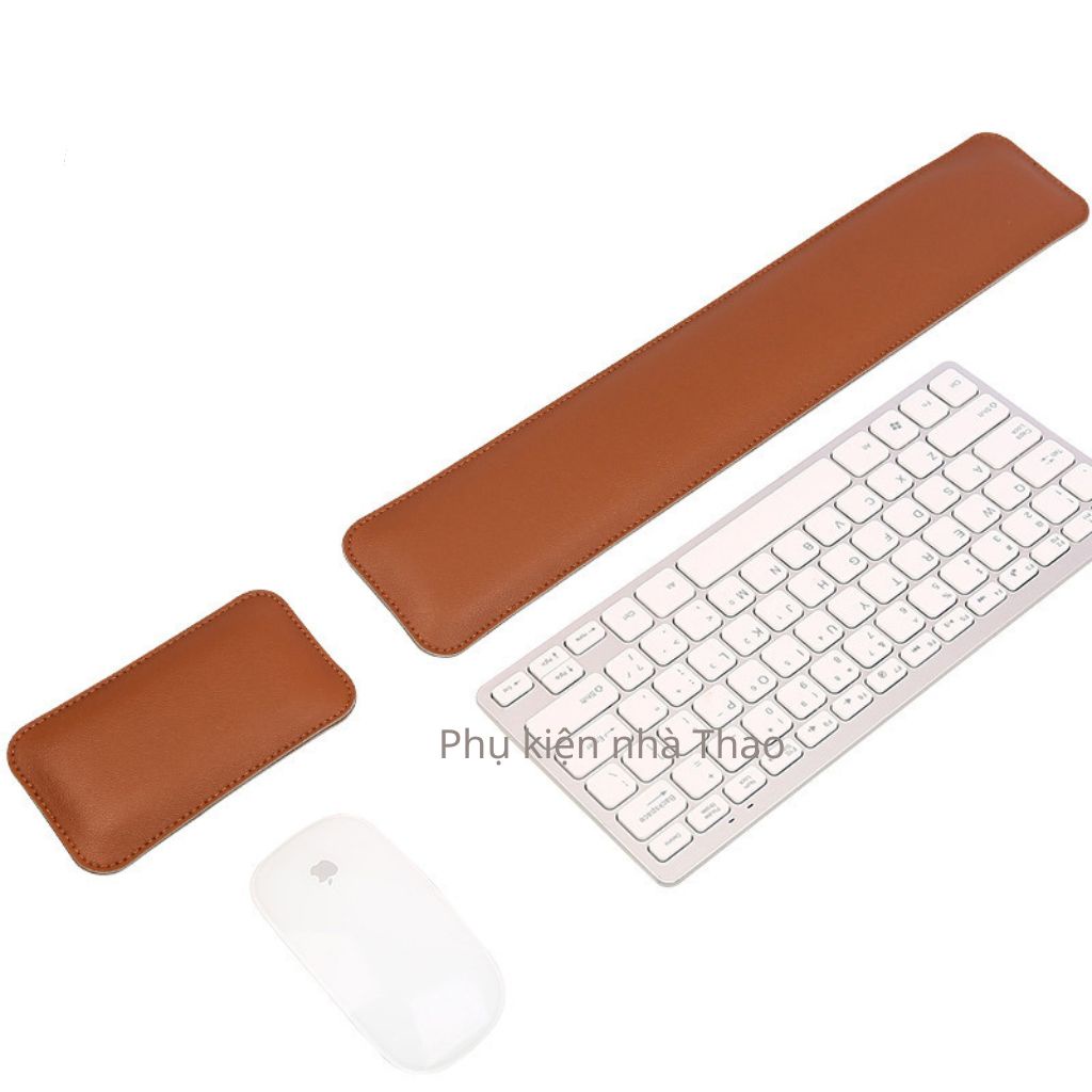 Combo kê tay da bàn phím, chuột ,miếng kê tay bàn phím da chống  nước êm á,kê tay bàn phím trong bông bọc da