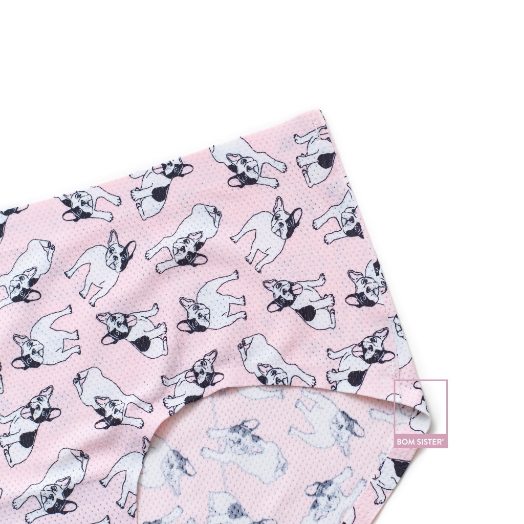 Quần lót su đúc thông hơi ép viền hoạ tiết dễ thương BOM SISTER MUQ5875