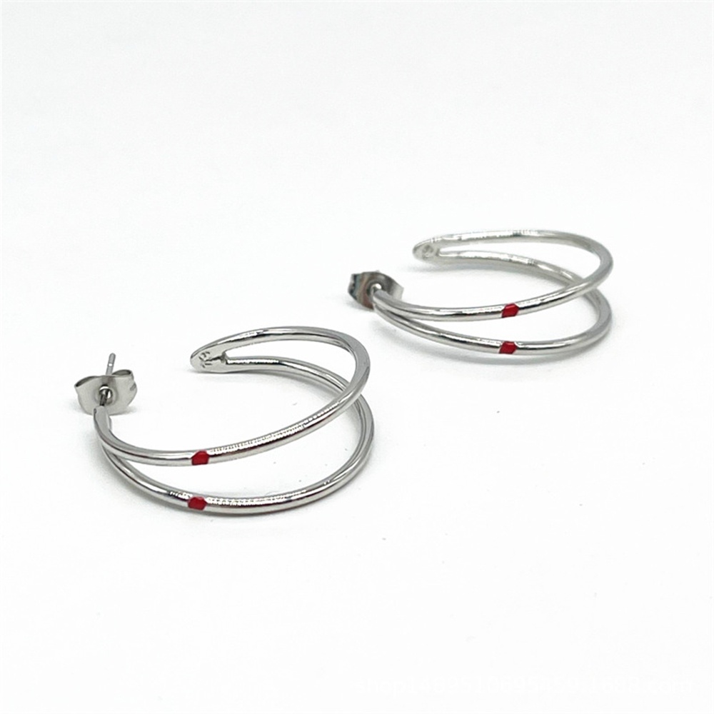 Bông Tai Khắc Họa Tiết Thời Trang Hip hop