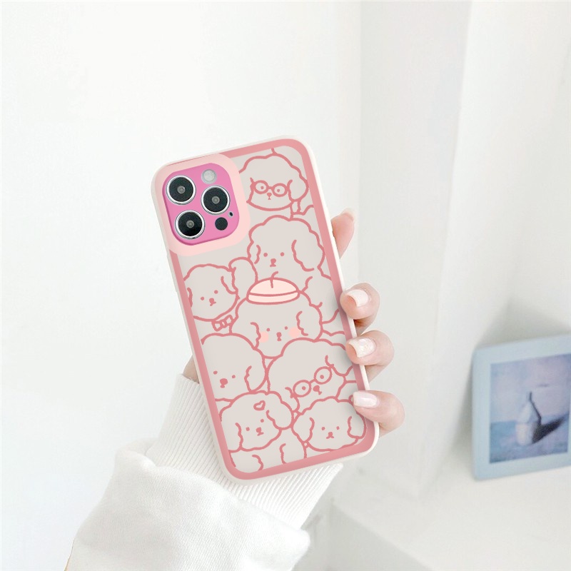 Ốp lưng iphone Cute Sheep trong cạnh vuông 6/6plus/6s/6splus/7/7plus/8/8plus/x/xr/xs/11/12/13/pro/max/plus/promax