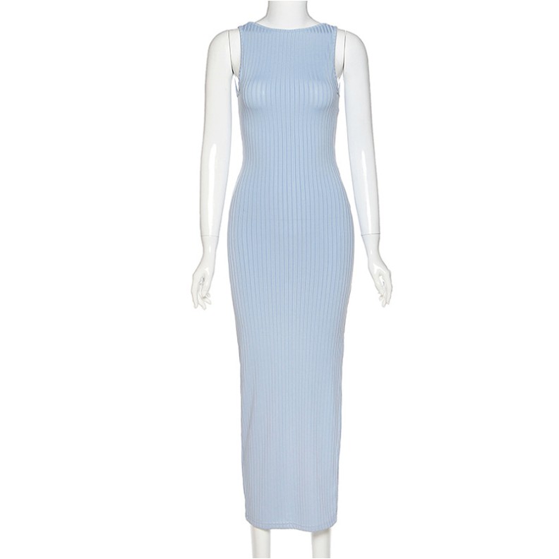 Đầm Hai Dây Ôm Dáng Co Giãn Phong Cách Âu Mỹ Thời Trang Đường Phố Gợi Cảm Cho Nữ