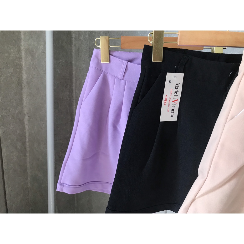 Quần Short Gấp Gấu Chất Liệu Vitex Mềm Min Cạp Siêu Cao