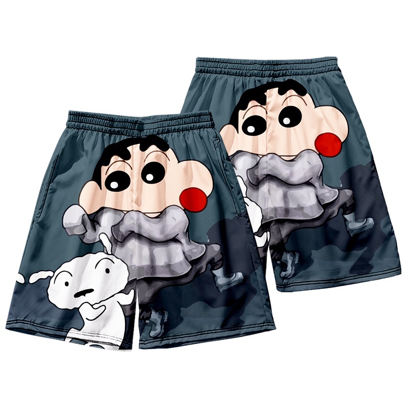 Quần Short Nam In Hình Cậu Bé Bút Chì Shin-Chan Phong Cách Mới