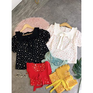 Áo hoa cúc cổ sen hot tren