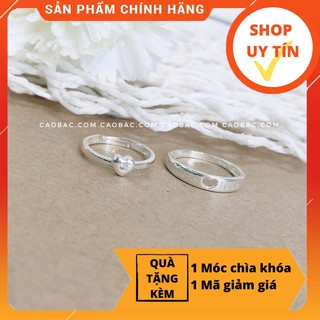 Nhẫn đôi bạc💝FREESHIP💝Giảm 5k nhập mã [NHAN DOI]💝Nhẫn đôi bạc Cutie Couple Rings