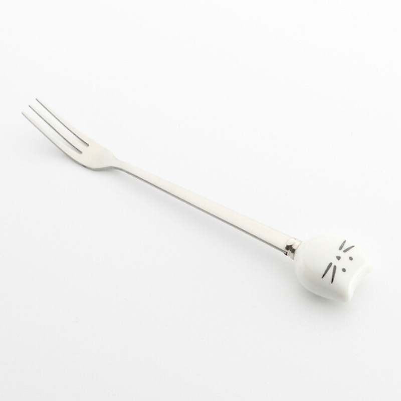 1pc Cat Claw Stainless Steel Fruit Forks And Spoon