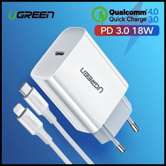 Ugreen Dây Cáp Sạc 18w + Type C Cho Iphone 1m Hdp346