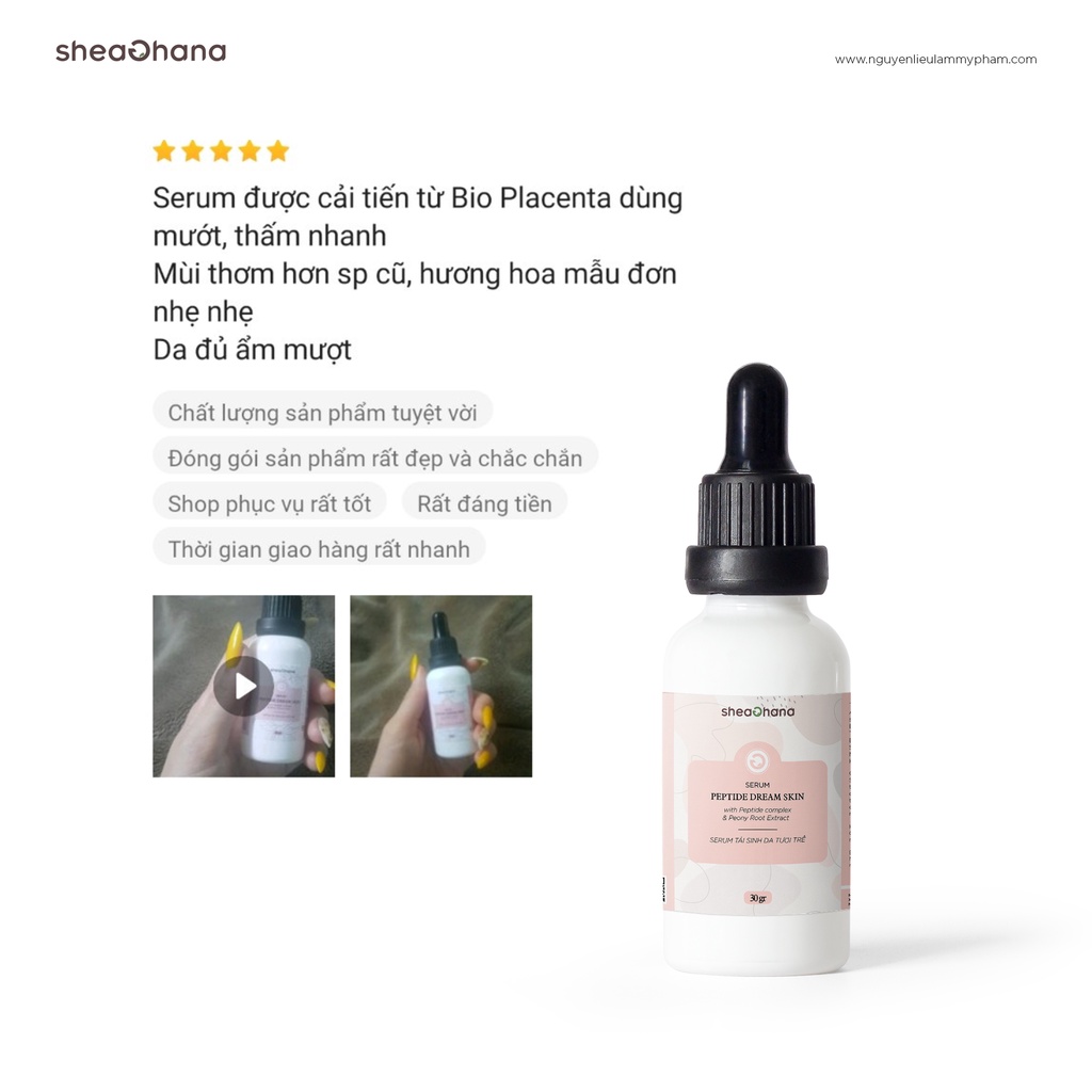 Serum tái tạo da hư tổn Peptide giúp chống lão hóa và tăng cường độ đàn hồi 30ml