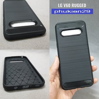 [LG V60/ V60 Thinq] Ốp lưng silicon đen chống sốc RUGGED - ẢNH THẬT