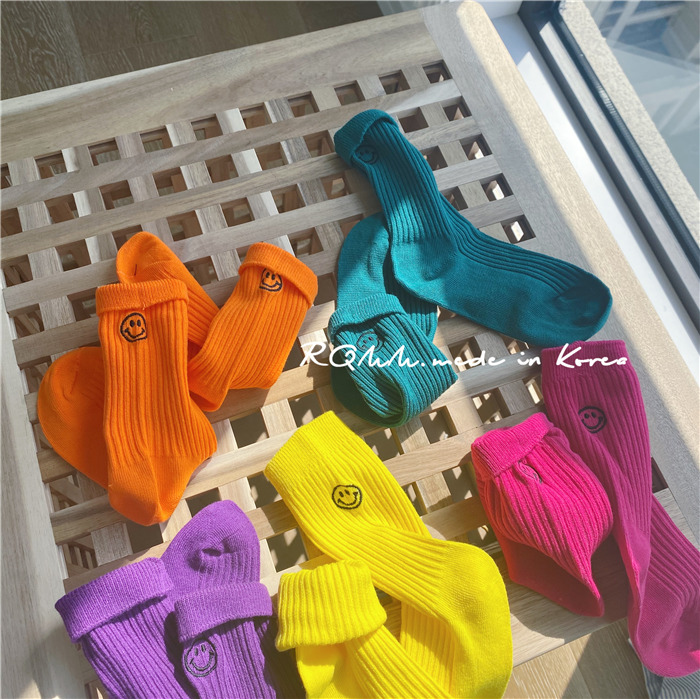 Vớ Cổ Cao Thêu Chữ Phong Cách Hàn Quốc Dành Cho Bé