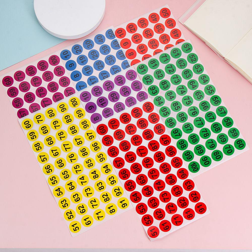 Set 10 Tấm Hình Dán Số Trang Trí Sổ Tay Nghệ Thuật
