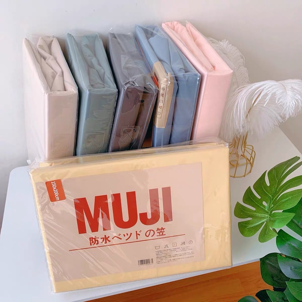 Ga chống thấm Muji, ga trải giường an toàn cho bé (đủ size)
