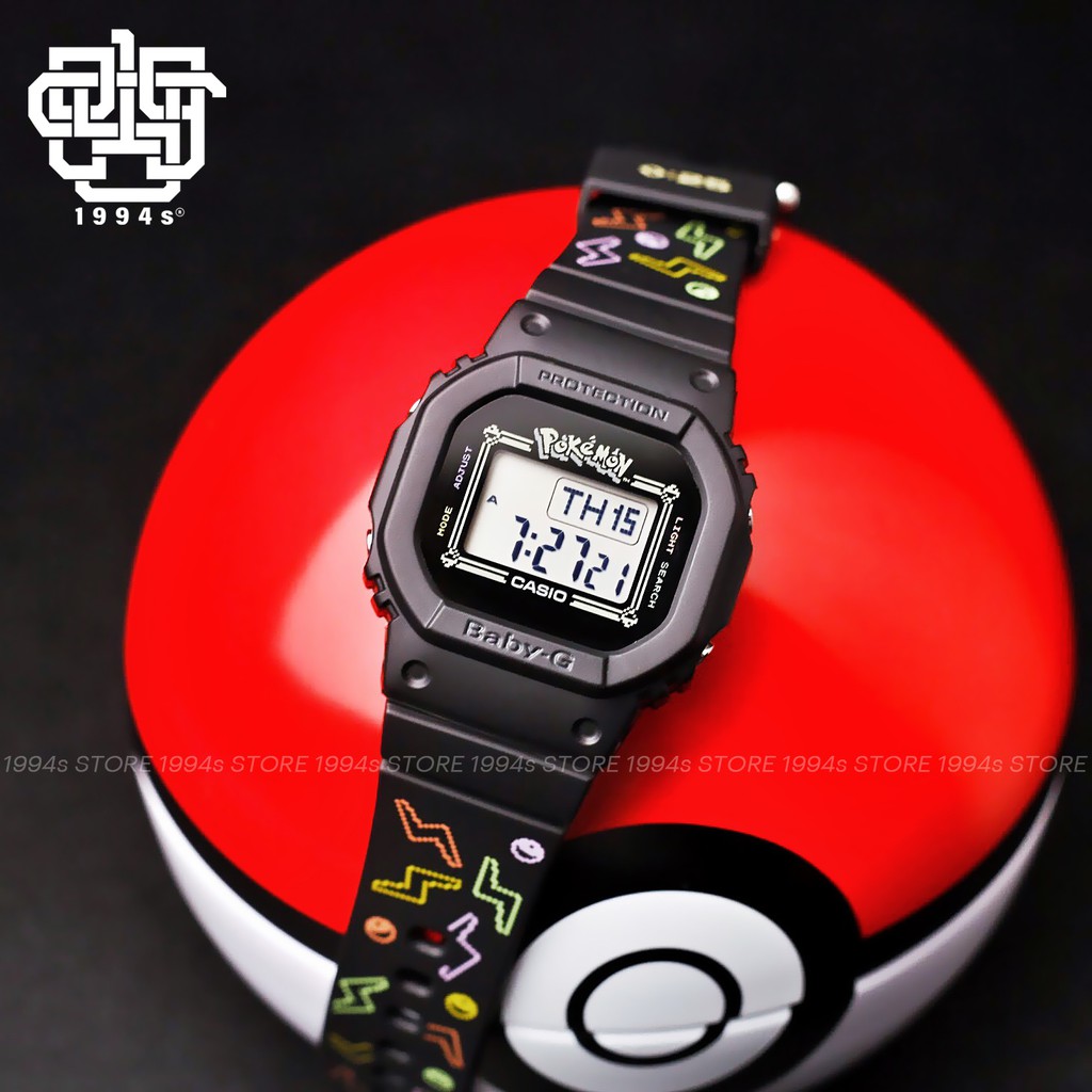 Đồng hồ nữ Casio Baby-G BGD-560 / BGD-560PKC-1 Pokémon, phiên bản giới hạn, đi kèm hộp Poké Ball, hàng chính hãng