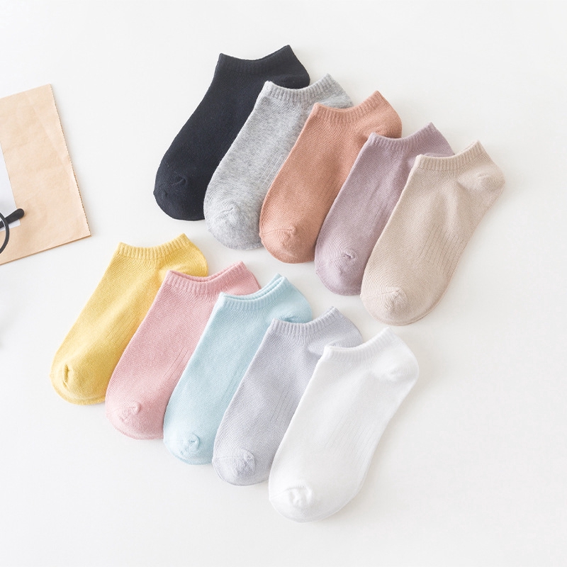 Vớ cotton mềm màu keo ngọt đáng yêu xinh xắn cho nữ