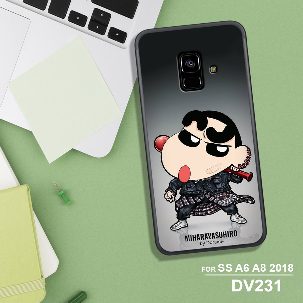 ỐP LƯNG SAMSUNG A6 2018 - SAMSUNG A8 2018 IN HÌNH SHIN NGẦU