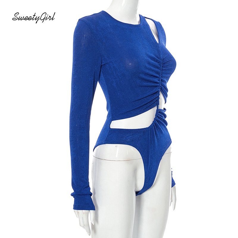 Áo Liền Quần Tay Dài Cổ Tròn Màu Trơn Thời Trang Quyến Rũ Hàng Mới Dành Cho Nữ 2022