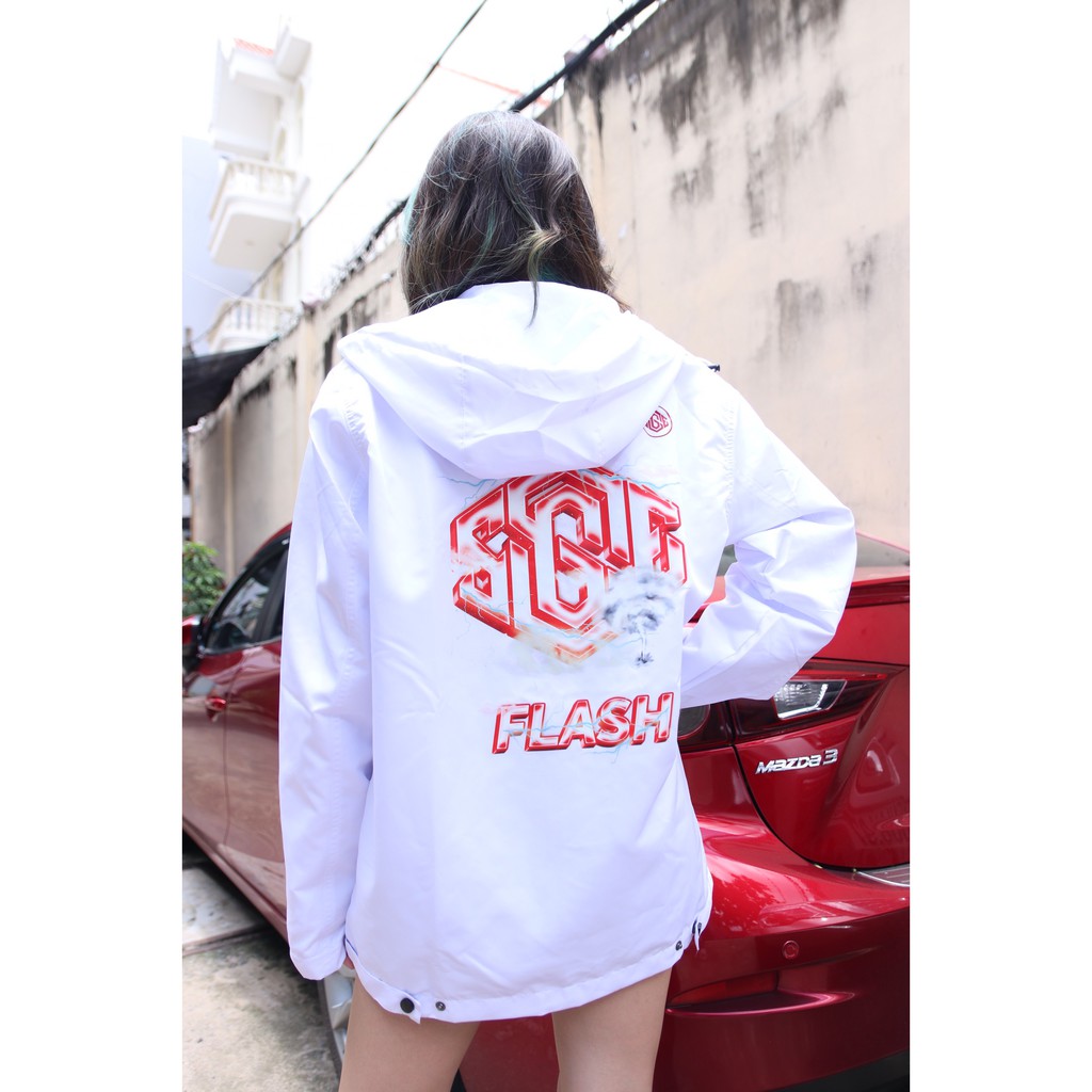 ÁO KHOÁC DÙ 2 LỚP FLAS SGES STREETWEAR UNISEX NAM NỮ