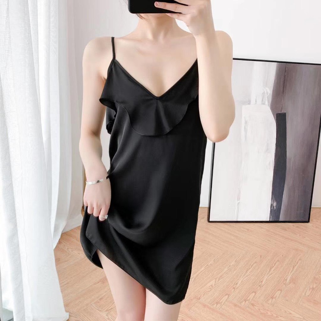 ♥️[HCM GIAO NHANH 30 phút][LL165]  Váy ngủ sexy Vải Satin -  Đầm mặc nhà đẹp -Cô chủ nhỏ chuyên sỉ