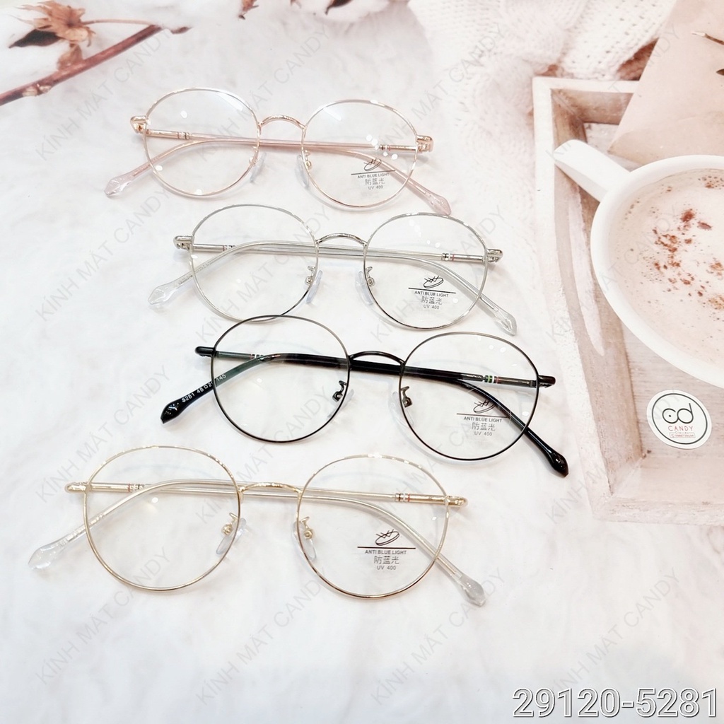 Gọng kính kim loại tròn 29120 – Kính mắt Candy
