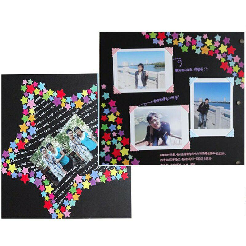 Nhãn dán trang trí hình ngôi sao và trái tim, trang trí album ảnh, scrapbook