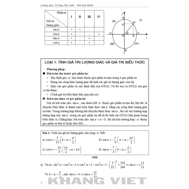 Sách - Phân Tích Tìm Ra Lời Giải Bằng Tư Duy Sáng tạo Và Những Suy Luận Hợp Lý Lượng Giác Tổ Hợp Xác Suất