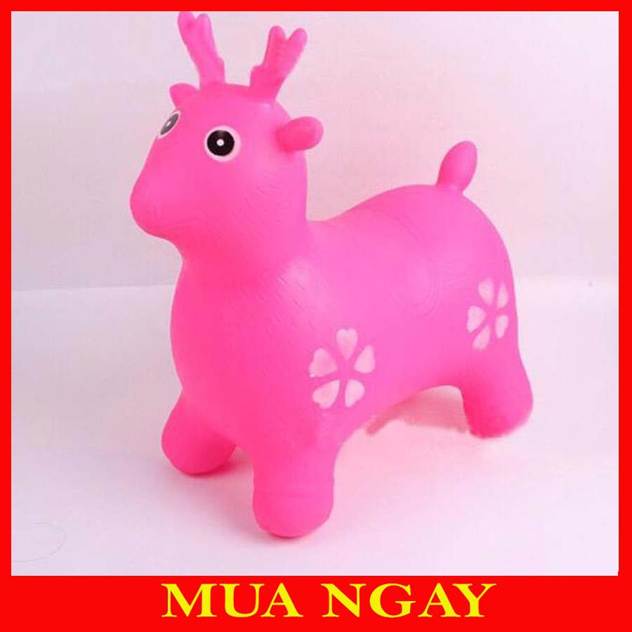 Thú Nhún Bơm Hơi Cho Bé - Hồng  L2W