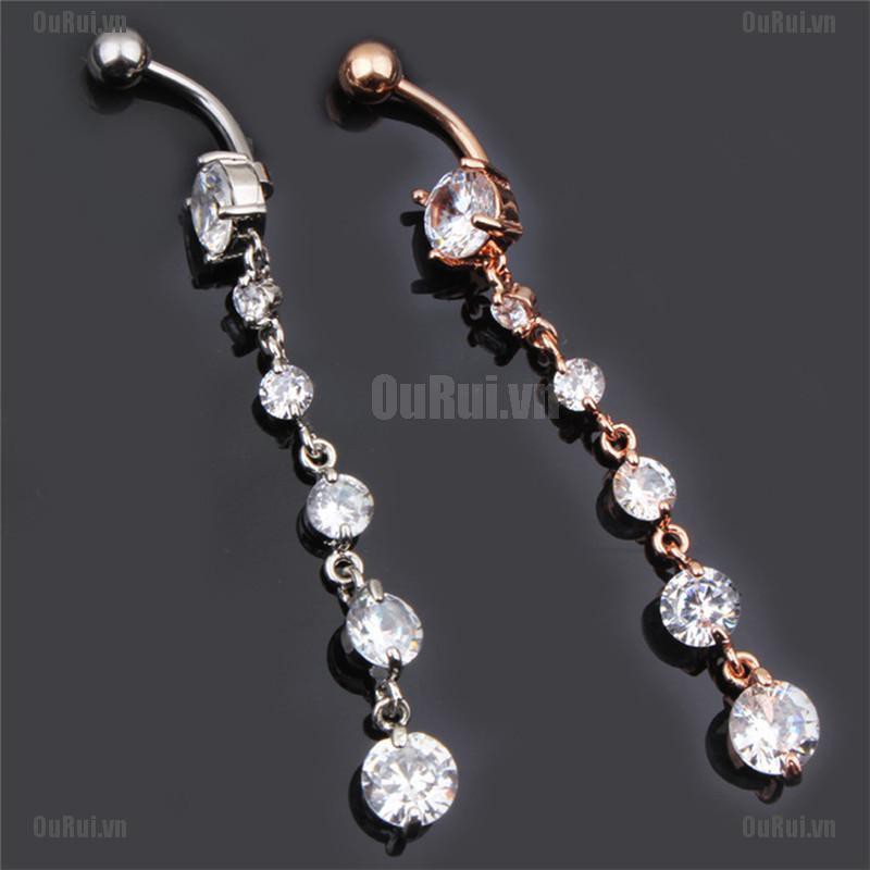 Khuyên Rốn Đính Đá Thời Trang Cá Tính