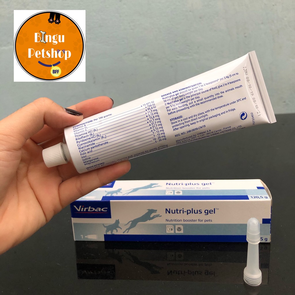 (Hình tự chụp) Nutri plus gel- gel bổ sung dinh dưỡng cho chó mèo nhập khẩu Pháp - đặc biệt thú kén ăn và thú đẻ