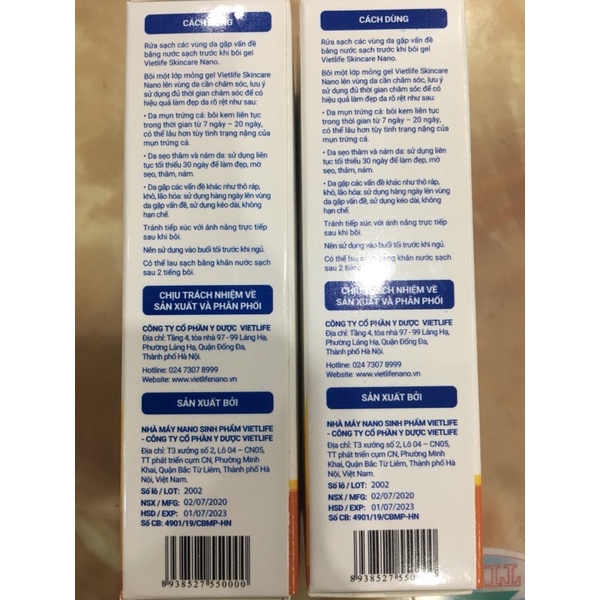 Skincare nano_xoa dịu mụn viêm sẹo thâm phai mờ