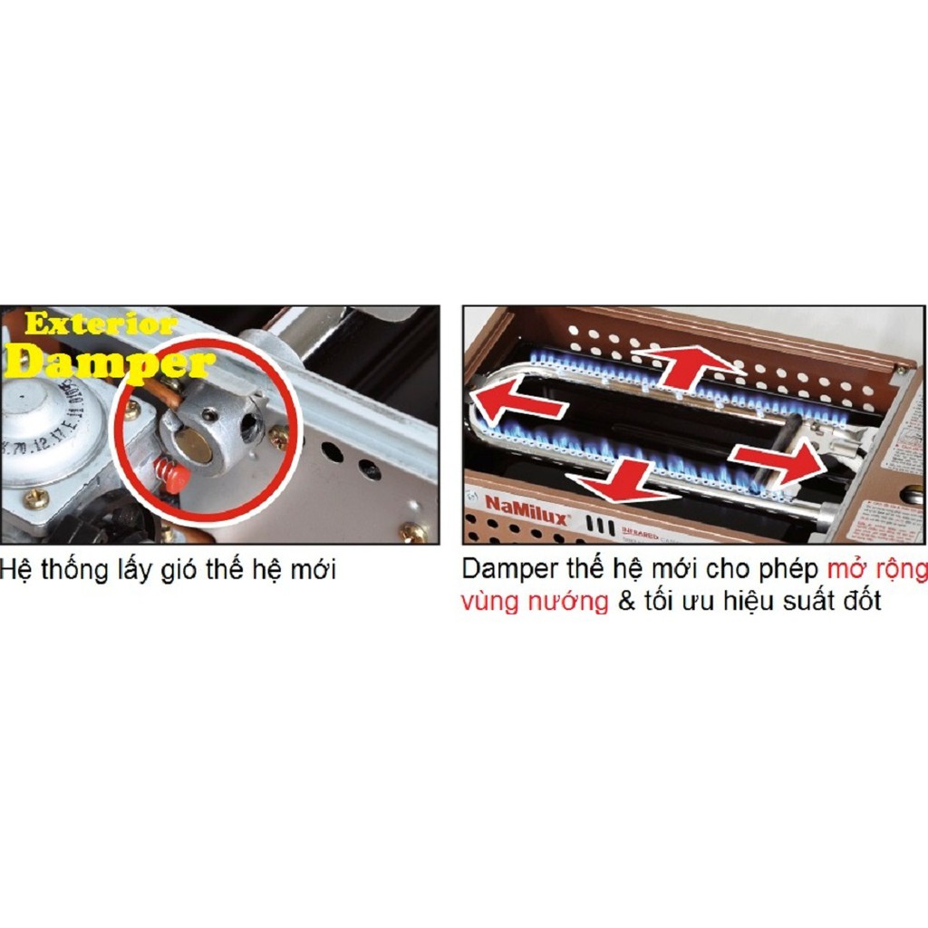 BẾP NƯỚNG GAS NAMILUX NA-24N HỒNG NGOẠI