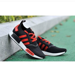 Giày thể thao nmd runner đen 3 sọc đỏ