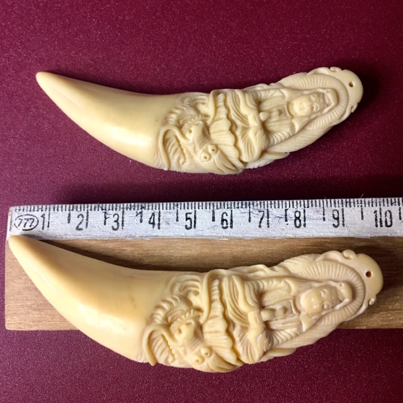 RĂNG NANH PHONG THUỶ PHẬT QUAN ÂM ĐIÊU KHẮC THỦ CÔNG