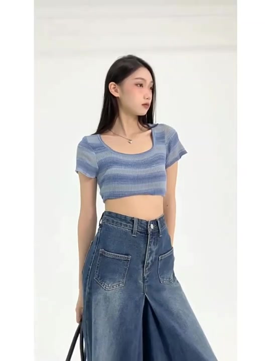 Quần Jean Nữ Ống Rộng Lưng Cao Phong Cách Retro | BigBuy360 - bigbuy360.vn