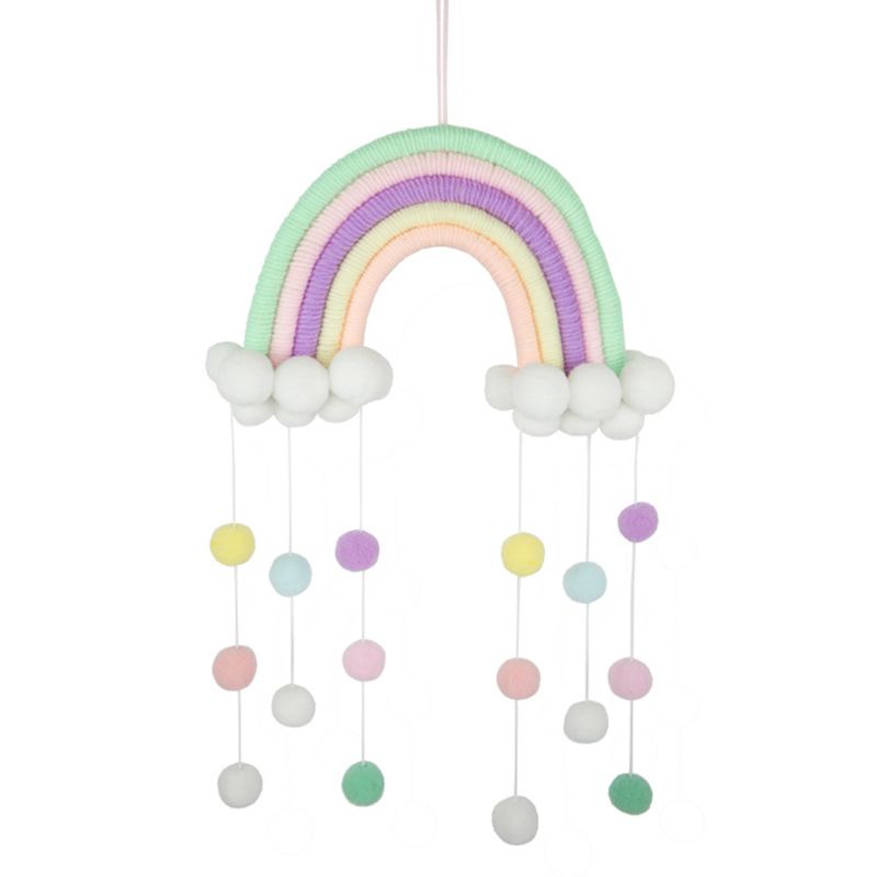 Phụ kiện treo tường trang trí phòng cho bé hình cầu vồng dễ thương tùy chọn màu sắc