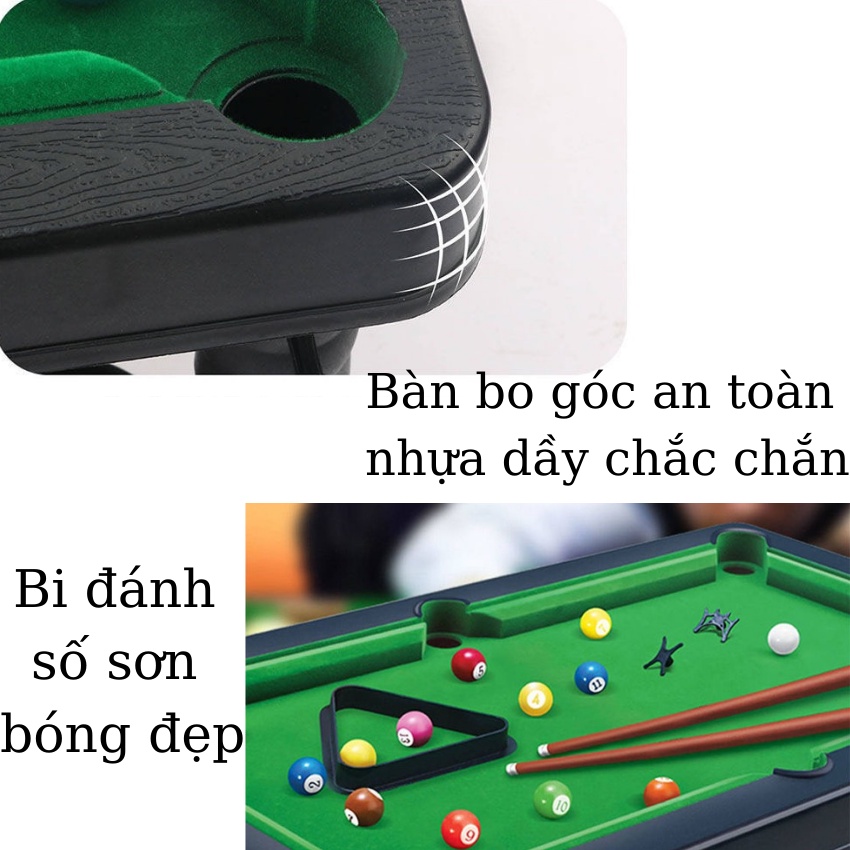 Bộ đồ chơi bàn Bia – Bàn Bida Mini đầy đủ phụ kiện