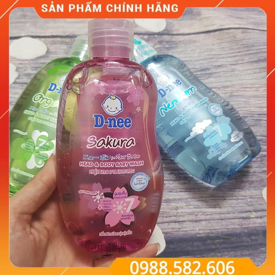 Sữa Tắm Gội Toàn Thân Dnee Cho Bé Hương Thơm Mát (D-nee Thái Lan - Dung Tích 200ml) - 8851989060408