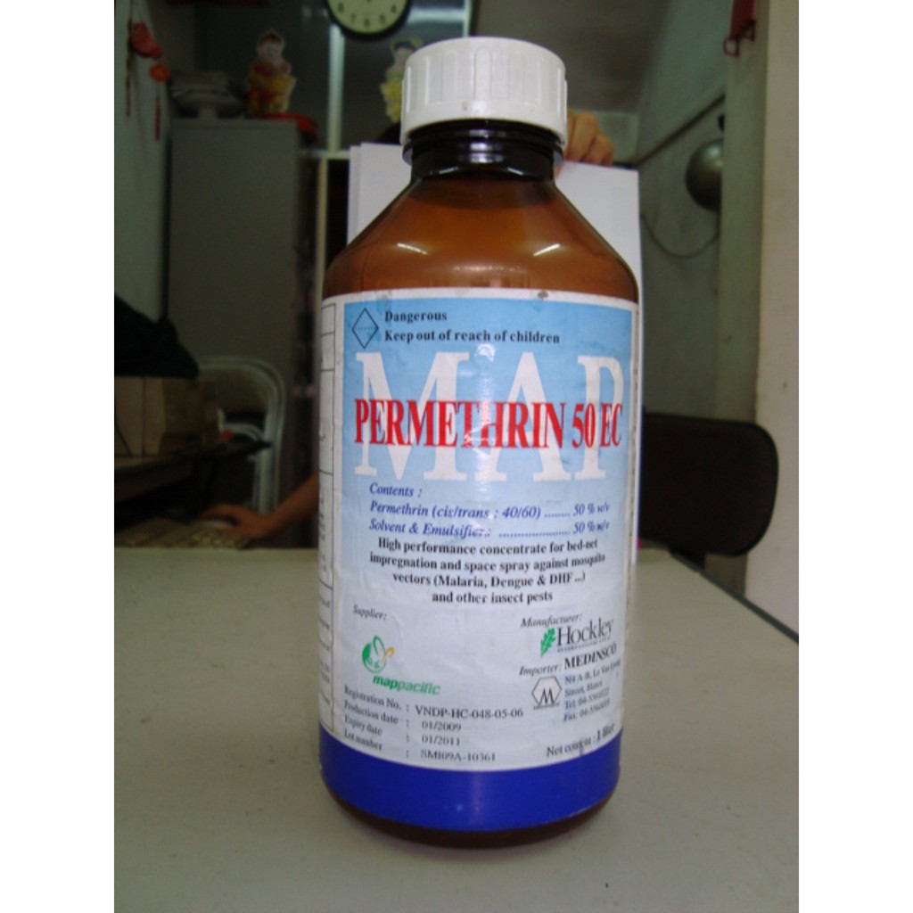 Thuốc diệt muỗi PERMETHRIN 50EC 1000ml- nhập khẩu ANH QUỐC