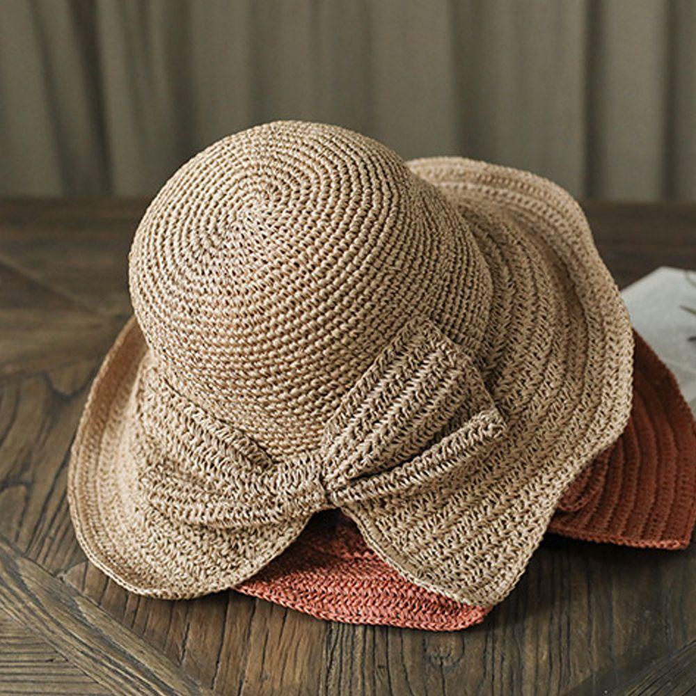 Mũ Rộng Vành Che Nắng Đính Nơ Thời Trang Mùa Hè