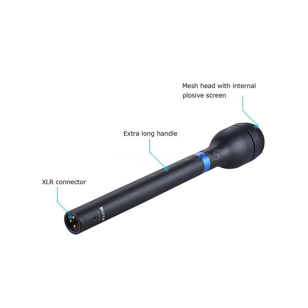 [Mã ELHACE giảm 4% đơn 300K] Micro thu âm cầm tay cổng XLR - BOYA BY-HM100 Handheld Microphone