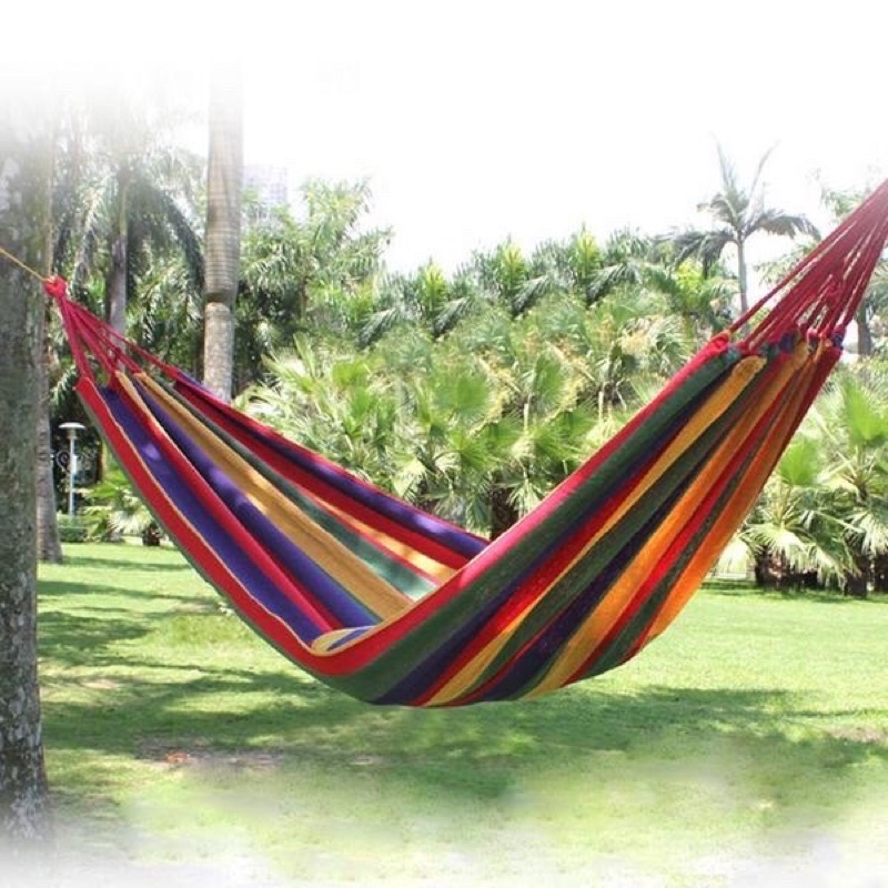 Võng treo gấp gọn có kèm túi dây rút tiện lợi đem theo khi đi du lịch dã ngoại