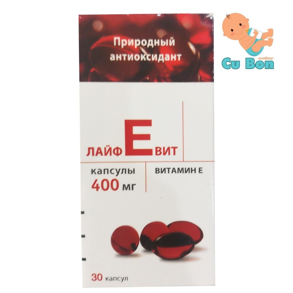 Vitamin E đỏ Nga 400mg 30 viên tốt cho sức khỏe đẹp da chống lão hóa tốt cho mắt