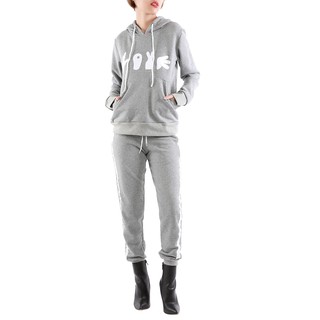 Bộ áo quần khoác nữ thể thao cổ chui hoodie Phúc An TT-Love_xam