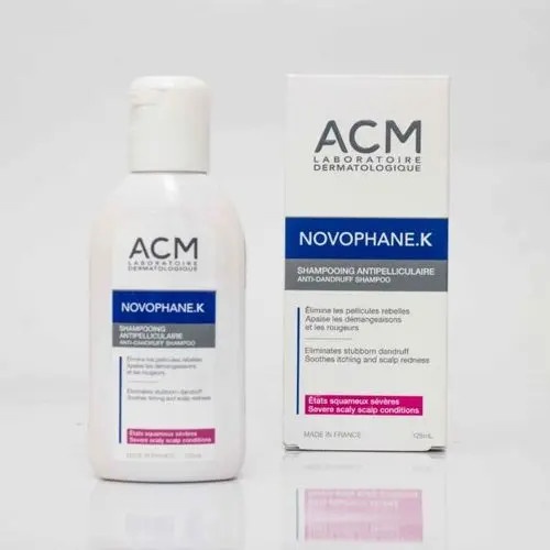 Dầu gội giảm gàu mảng và giảm ngứa da đầu ACM Novophane K Shampoo 125ml